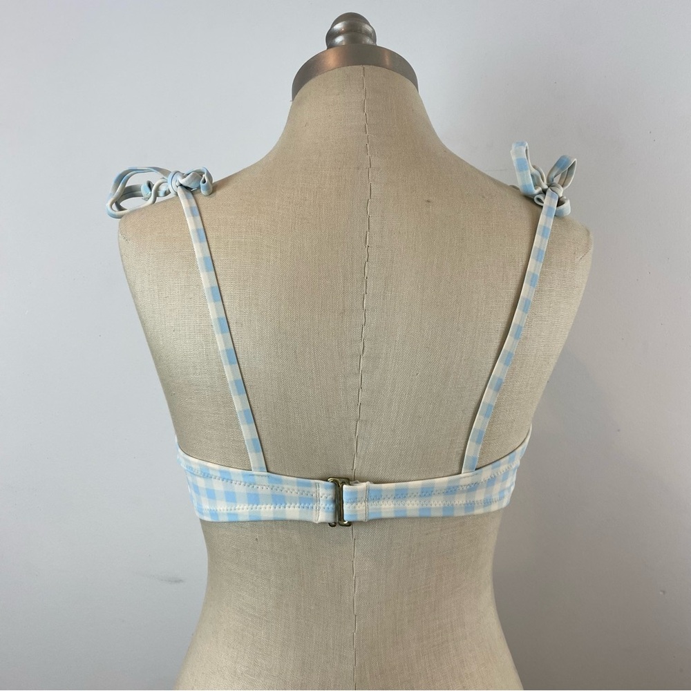 Kina Sol Blue Gingham Bikini Top - Picture 3 of 7